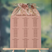 Taupe pampas grass wedding seating chart (Neutre)
