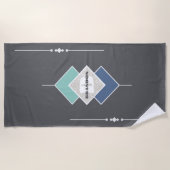 Taupe personnalisée Elégant Serviette de plage (Devant)