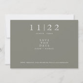Taupe Photo Modern Wedding Save the Date (Voorkant)