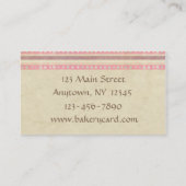 Taupe Pink Cakes Bakery Visitekaartje (Achterkant)