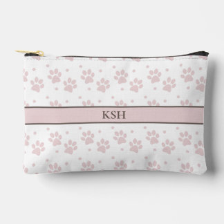 Taupe & Roze Poots Afdruk Cosmetische Tas – Persoo