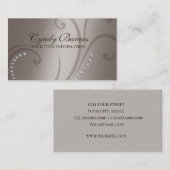 Taupe Shimmer et Carte de visite de cristaux (Devant / Derrière)