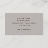 Taupe Shimmer et Carte de visite de cristaux (Dos)