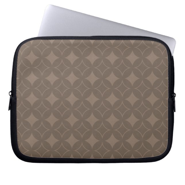 Taupe shippo laptop sleeve (Voorkant)
