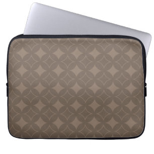 Taupe shippo laptop sleeve
