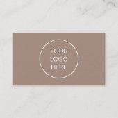 Taupe Simple Modern Ajouter Votre Carte de visite (Devant)