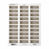 Taupe String Lights bruiloft Adresetiketten Etiket (Full Sheet)