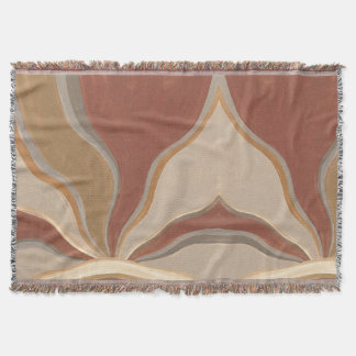 Taupe Sunset Horizon Deken – Japandi Abstract