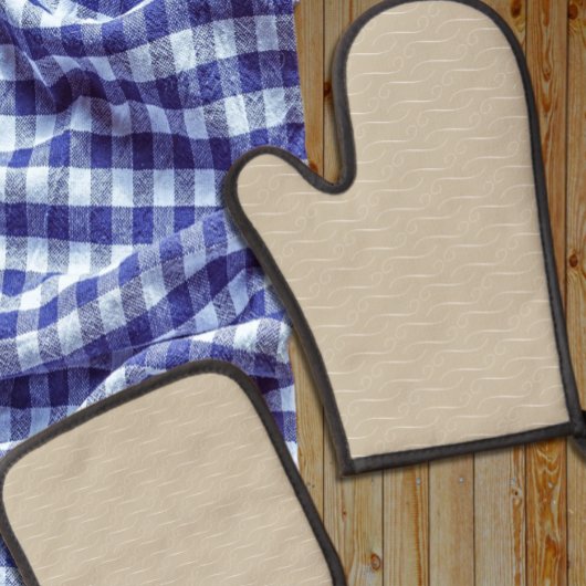 Taupe Swirls Ovenwant & Pannenlap Set