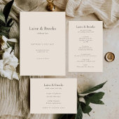 Taupe Wedding Invitation | Minimal Elegant Neutral