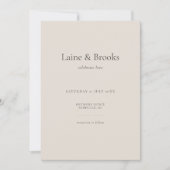 Taupe Wedding Invitation | Minimal Elegant Neutral (Devant)