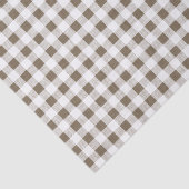 Taupe White Gingham Pattern Tissuepapier (Detail)