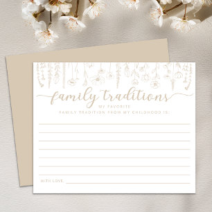 Taupe Wildflower Familie Tradities Baby Shower