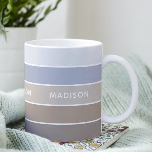 Taupel niet over ColorBlock gepersonaliseerde naam Koffiemok