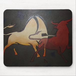 Taurean Bulls Animal Abstract Art Muismat