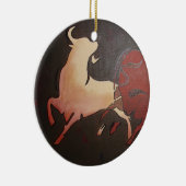 Taurean Bulls Animal Art Keramisch Ornament (Rechts)