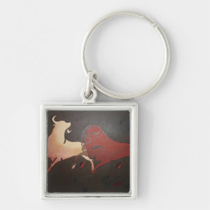 Taurean Bulls Animal Art Sleutelhanger