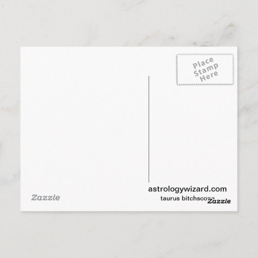 Taureau [ - BitchScope - ] Carte postale (Dos)
