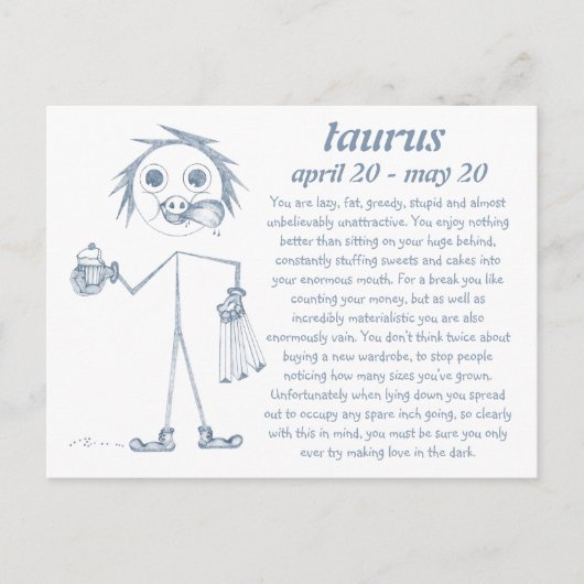 Taureau [ - BitchScope - ] Carte postale (Devant)