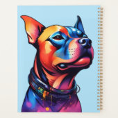 Taureau coloré Terrier Conception Cyberpunk, (Dos)