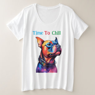 Taureau coloré Terrier Conception Cyberpunk,