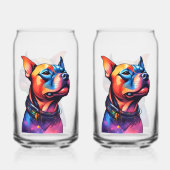 Taureau coloré Terrier Conception Cyberpunk, (Verso)