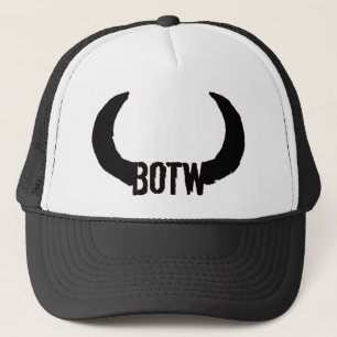 Taureau du casquette de camionneur en bois