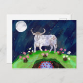 Taureau et la carte postale du Virus (Devant / Derrière)