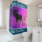 Taureau Moose Silhouette Douche rideau (En situation)