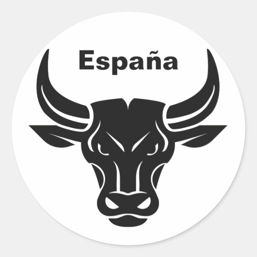 Taureau stylisé texte personnalisé et autocollants (Devant)