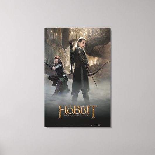 TAURIEL™ en LEGOLAS GREENLEAF™ Movie Poster 2 Canvas Afdruk (Voorkant)