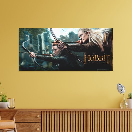 TAURIEL™ en LEGOLAS GREENLEAF™ Movie Poster Canvas Afdruk (Insitu (Woonkamer))