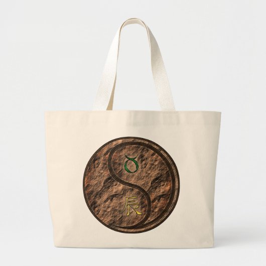 Taurus & Aarde Draak Grote Tote Bag (Voorkant)