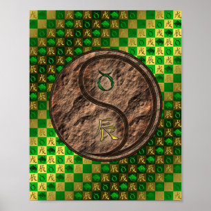 Taurus & Aarde Draak Poster