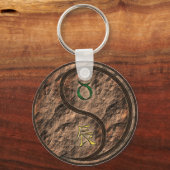 Taurus & Aarde Draak Sleutelhanger (Achterkant)