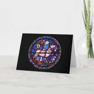 Taurus Astrologie Glas in lood Windows - Groet Kaart