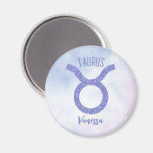  Taurus Astrologie Sign Speciaal Paars Magneet (Voorkant / Achterkant)