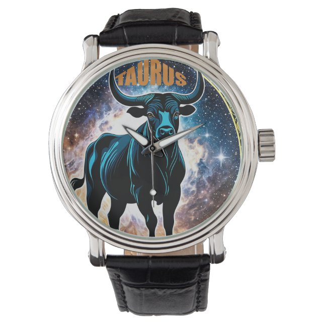 Taurus astrologie teken horloge (Voorkant)