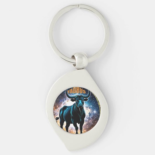 Taurus astrologie teken sleutelhanger (Voorkant)