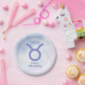 Taurus Astrology Sign Custom Birthday Party Papieren Bordje (Feest)