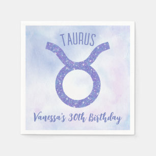  Taurus Astrology Sign Custom Birthday Party Servet