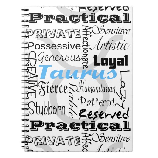 Taurus Astrology Zodiac Horoscope Collage Notitieboek (Voorkant)