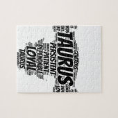 Taurus Astrology Zodiac Sign Word Cloud Legpuzzel (Horizontaal)
