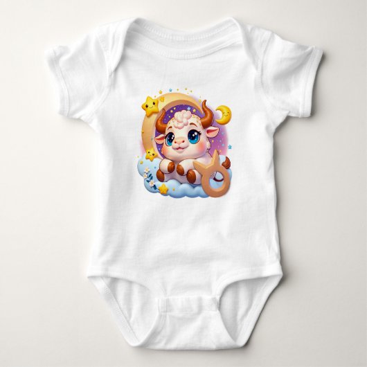 Taurus Baby Bodysuit Een stuk (Voorkant)
