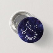 Taurus Badge, Zodiac Horoscope Badge Ronde Button 3,2 Cm (Voorkant /achterkant)