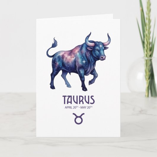 Taurus Birthday Card Feestdagen Kaart (Voorkant)