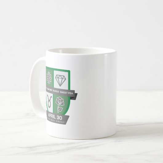 Taurus Birthday Crest™ for April 20-30 Mug (Devant gauche)