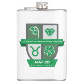 Taurus Birthday Crest™ for May 1-20 Heupfles (Voorkant)