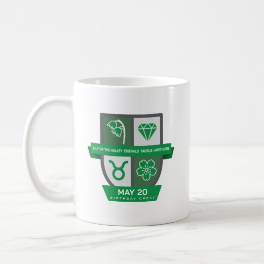 Taurus Birthday Crest™ for May 1-20 Mug (Gauche)