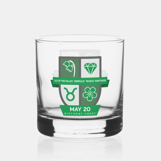 Taurus Birthday Crest™ for May 1-20 Whisky Glas (Voorkant)